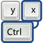 رسم توضيحي متجه لمفاتيح اختصار لوحة مفاتيح التانغو