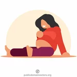 Pregnant woman vector image