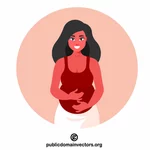 Pregnant young mother