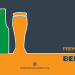 Premium bira vektör arka plan