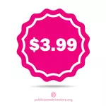 Pink price label
