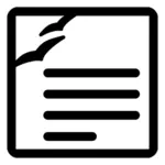 モノクロ テキスト ファイルのタイプの記号を処理のベクトル イラスト
