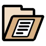 Immagine di vettore di variopinto wordprocessing file cartella icona