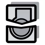 Gray hard drive icon