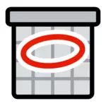 Vector clip art of primary schedule icon