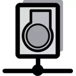 Serwer podstawowy ikona wektor clipart