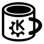 Kahve kupa piktogram vektör küçük resmini