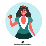 Princess holding a poisonous apple