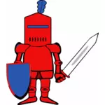 Ilustraţie vectorială clasic cavaler in armura