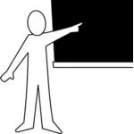 Presentation line art pictogram vector image