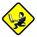 Computer warning sign