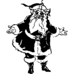 Santa verwelkomt u vector afbeelding