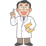 Happy doctor vector image