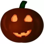 Illustrazione vettoriale zucca di Halloween Brown