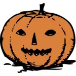 Lápiz dibujado Halloween calabaza vector de la imagen