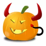 Devil pumpkin vector clip art