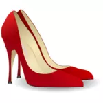 أحمر رسم المتجهات الأحذية