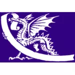 Векторное изображение фиолетового дракона