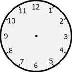 Vector graphics of wall clock with numbers
