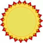 Blank award of achievement badge vector clip art