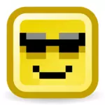 Sunglasses smiley vector icon