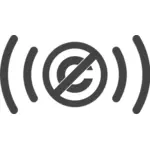 Public domain audio symbol vektorový obrázek