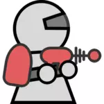 Astronaut icon character vector clip art