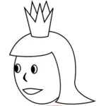 Vettore di testa della regina disegno