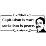 Karl Liebknecht socialisme is vredesteken vector afbeelding