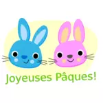 Joyeuses Pâques logo vektör çizim