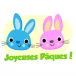 Immagine di vettore di simbolo Joyeuses Pâques