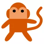 निर्लज्ज बंदर वेक्टर छवि