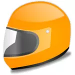 Oransje billøp hjelm vektorgrafikk