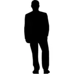 Vector graphics of bored man silhouette