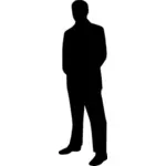 Vector image of side view of silhouette of man