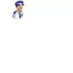 Politieagent avatar vector pictogram