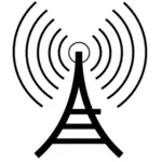בתמונה וקטורית מגדל רדיו
