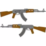 AK 47 Rifle Vector Drawing