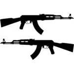 AK 47 Rifle silhouette vector