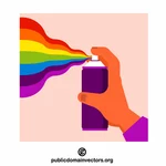 Rainbow color painting