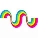 Swirly rainbow decoration vector drawing