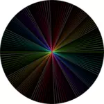 虹の光暗いライン アートのベクトル画像