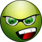 Green angry avatar vector image
