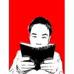 Japonský muž čtení