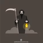 Reaper with scythe