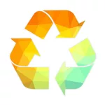 Patrón del color del símbolo de reciclaje