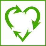 Symbole de recyclage vert