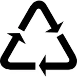 リサイクル可能なプラスチック サイン ベクトル画像