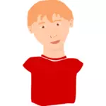 Kızıl saçlı bir çocuğun vektör küçük resim