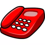 Vector image of red telephone